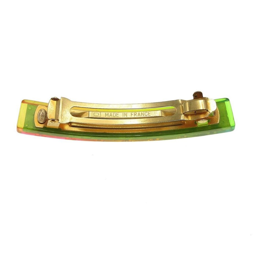AUTHENTICITY GUARANTEED CHANEL CC Logos Hair Clip Hairpin Barrette Yellow Gold - Picture 2 of 4